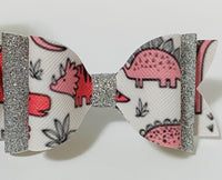 Peachy Keen Dino Bow